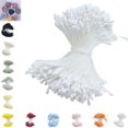thumbnail image 1 of 400 Pack 2mm Artificial Flower Stamens – Matte Floral Pistils for DIY Wedding Bouquets, Party Decor, Home Crafts, Gypsum Rose Lily Flower Making Supplies, 1 of 4