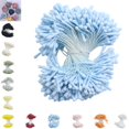 thumbnail image 1 of 400 Pack 2mm Artificial Flower Stamens – Matte Floral Pistils for DIY Wedding Bouquets, Party Decor, Home Crafts, Gypsum Rose Lily Flower Making Supplies, 1 of 4