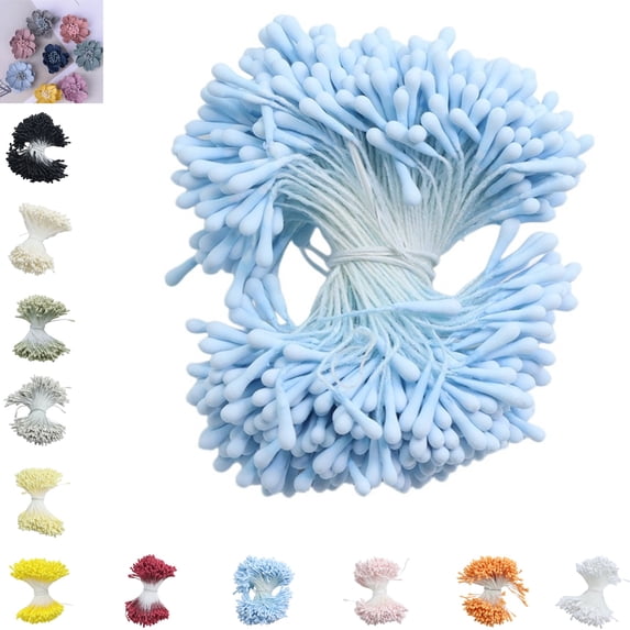 400 Pack 2mm Artificial Flower Stamens – Matte Floral Pistils for DIY Wedding Bouquets, Party Decor, Home Crafts, Gypsum Rose Lily Flower Making Supplies