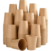 400 Pack 5 oz Kraft Paper Cups, Disposable Bathroom Cups, Mini Mouthwash Cups, Hot/Cold Beverage Drinking Cup for Home, Store, Travel, Events (Brown)