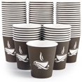 thumbnail image 1 of 400 Pack 8 oz Paper Cups, Brown Disposable Hot Coffee Cups for Party, Picnic, Travel, and Events, 1 of 14