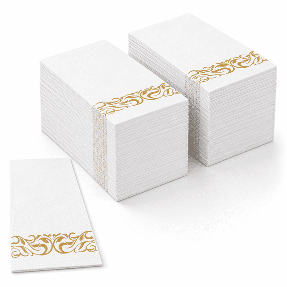 400 Pack Disposable Paper Napk3-ply Dinner With Trim For Guests Bathroom Hand Towels Soft And Absorbentmas Kitchen Party Wedding Or Event