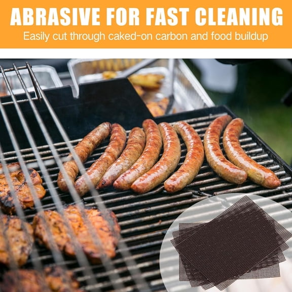 400 Pack Griddle 4x5.5'' Screen Grill Cleaning Screens Pre-treated Abrasive Mesh Pads for Flat Top Stainless Steel Griddle Cleaning Accessories Bundle