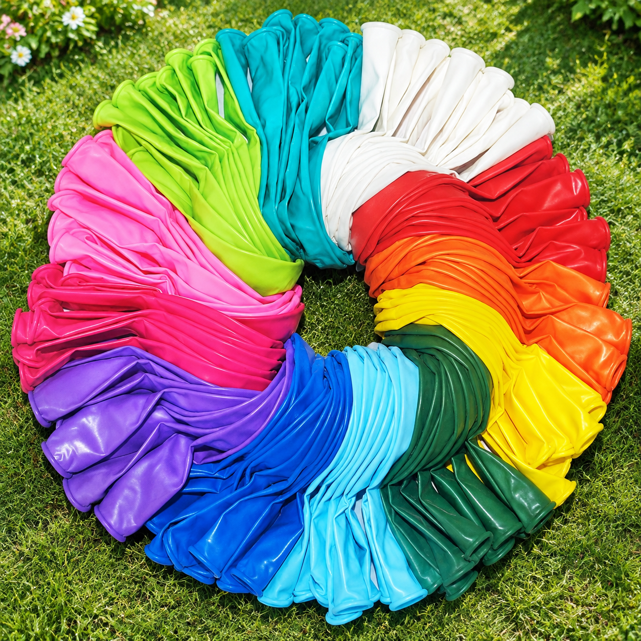 400 Pack Rainbow Balloons 12 Inch Assorted Colors Latex Multicolor ...