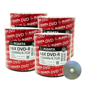 400 Pack Ridata DVD-R 16X 4.7GB 120 Min Silver Logo Top Blank Data Video Media Recordable Disc