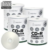400 Pack Smartbuy 52X CD-R 700MB 80Min Silver Inkjet Hub Printable Data Blank Media Recordable Disc