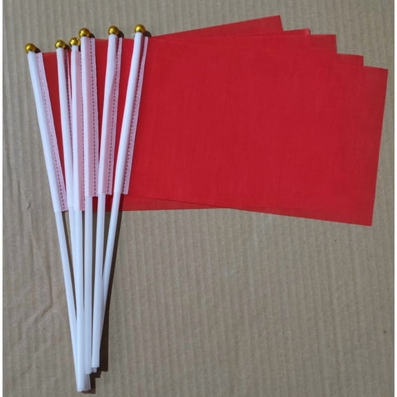 400 Pack Solid Red Flag Small Mini Plain Red Color Flags On Stick,DIY Marking which is easy to operate and hang