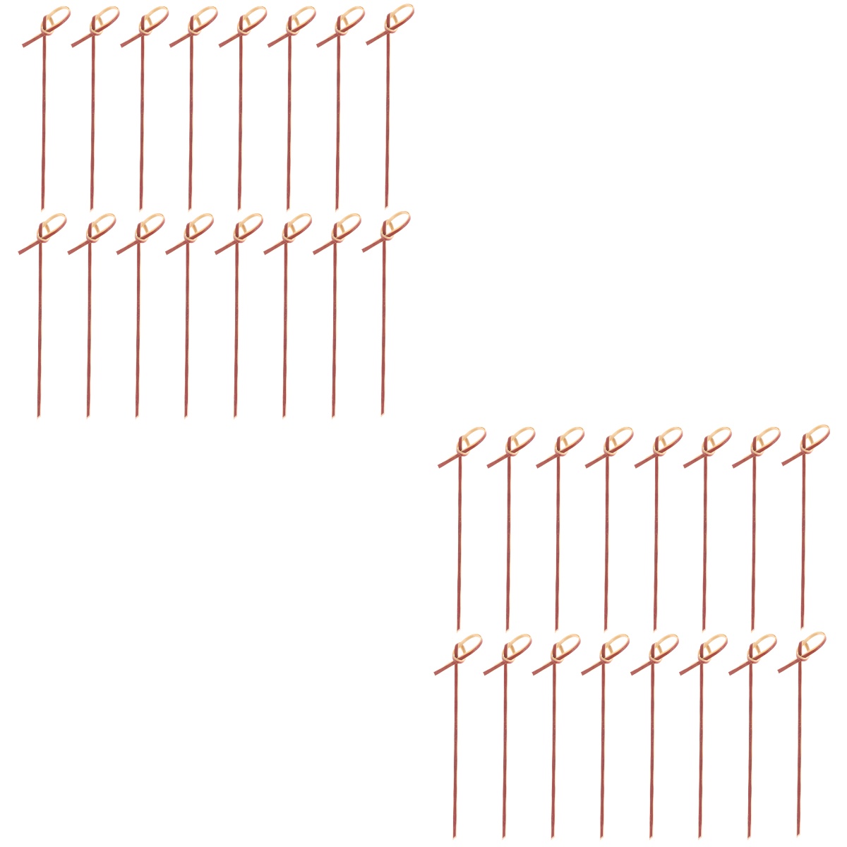 400 Pcs 12CM Disposable Thicken Cocktail Picks Knot Bamboo Fruit