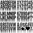 thumbnail image 1 of 400 Pcs 24 Sheets Large Letter Mailbox Stickers 2.5 Inches Black Alphabet Number Self Adhesive Sticker for Bulletin Board, Classrooms, Scrapbooking, Poster Board, Wall Vinyl Stick On Letter, 1 of 7