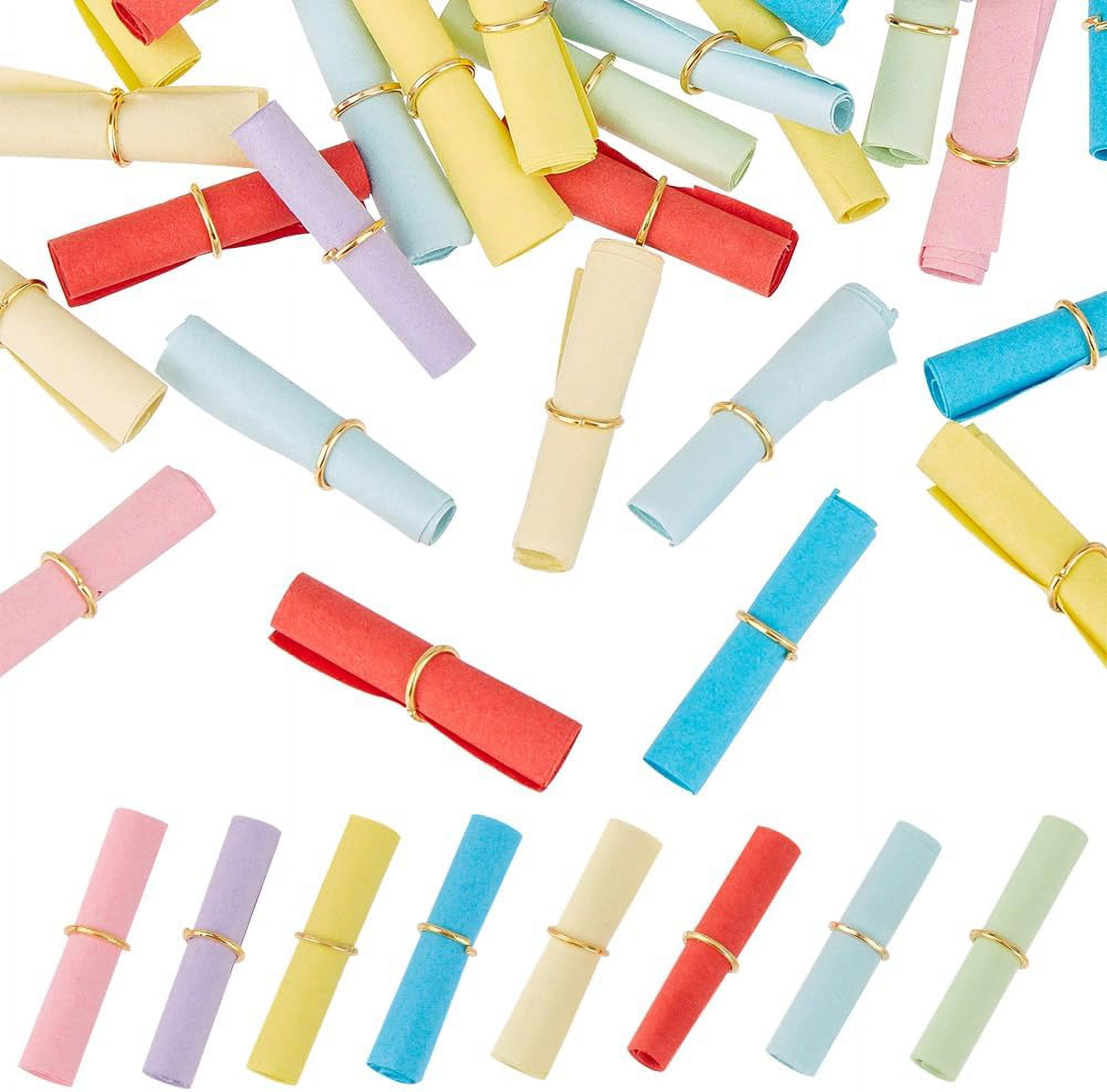 400 Pcs 8 Colors Mini Paper Scrolls Vintage Scroll Paper Message Paper ...