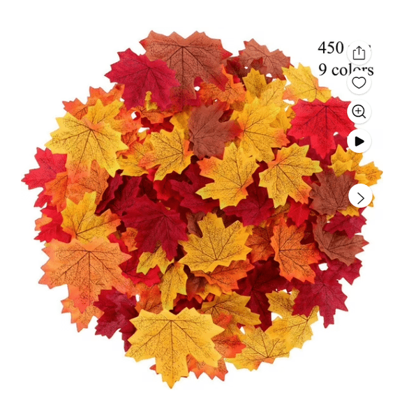 400 Pcs Artificial Fall Leaves Decoration for Fall Decor Festival Thanksgiving Table Scatter, Realistic Polyester Maple Leaf Craft Kit 8 Assorted Colors for Diy , 400Pc Artificial Maple Leaves