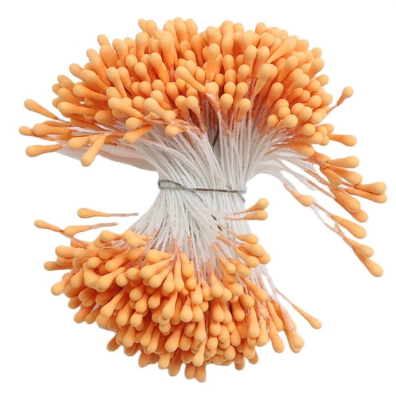 400 Pcs Artificial Flower Stamens 2mm Matte Double Head Floral Pistils for Rose Lily Peony DIY Craft Making Supplies