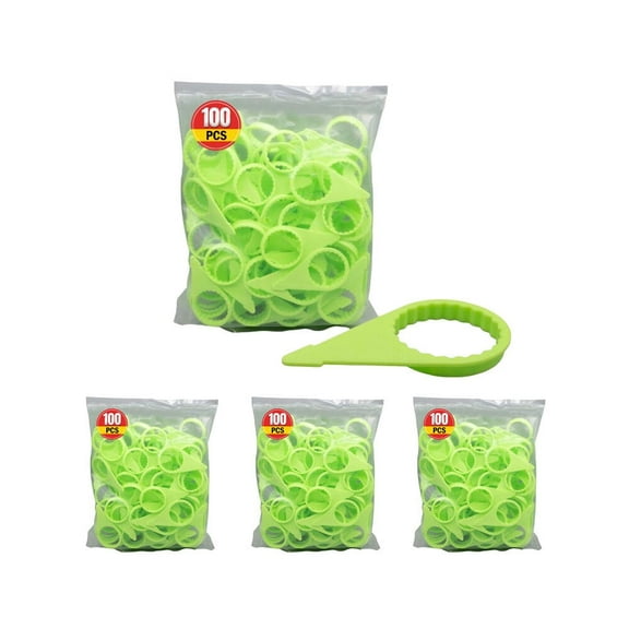 400 Pcs Checkpoint Loose Wheel Lug Nut Indicator for 33MM Nuts - High Visibility Green 22mm Pointed Studs - Wheel Check Indicators for Commercial Trucks, Enclosed Trailers, Semi