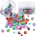 thumbnail image 1 of 400 Pcs Christmas Crackle Glass Beads 6mm/8mm/10mm Round Spray Painted Crackle Loose Beads, 1 of 7