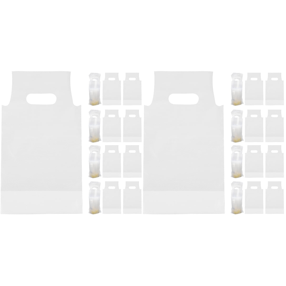 Medium Candy Stripe Vest Carrier Bags - - Plastic Carrier Bags - View #2