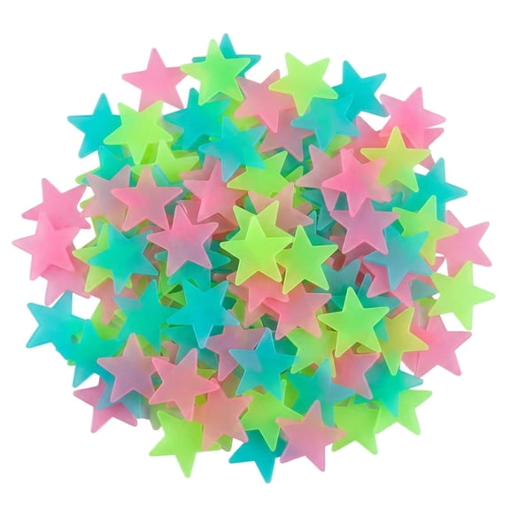 400 Pcs Colorful Luminous Star Wall Stickers, Self Adhesive Glow Dark Decals, DIY Decor for Nursery & Kids Bedroom Ceiling