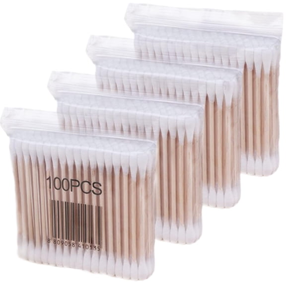 400 Pcs Cotton Swabs Double Round Tips Cotton Buds