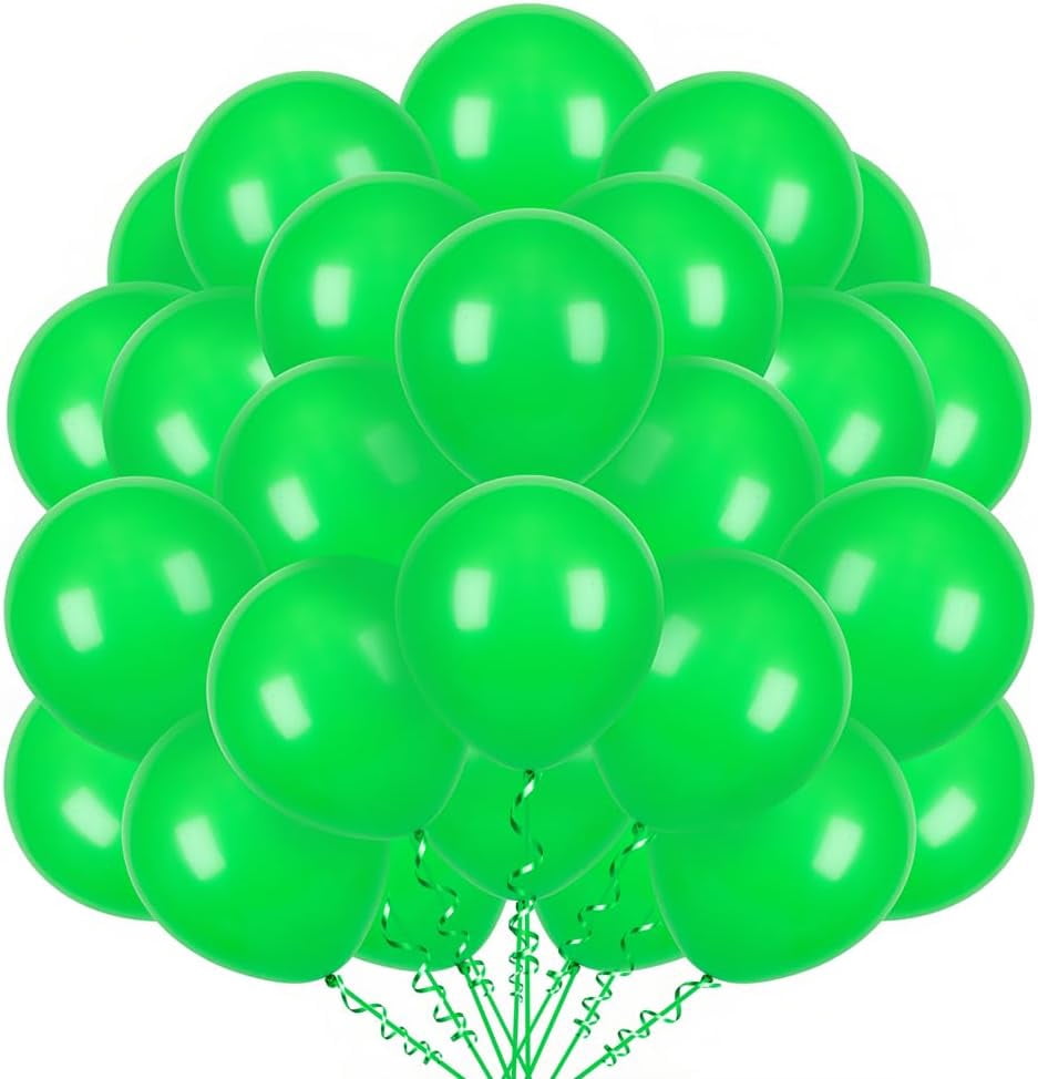 400 Pcs Green Balloons 12 Inch Forest Green Bulk Latex Balloon for Jungle Themed Birthdays Graduation Baby Shower Christmas Party Decorations