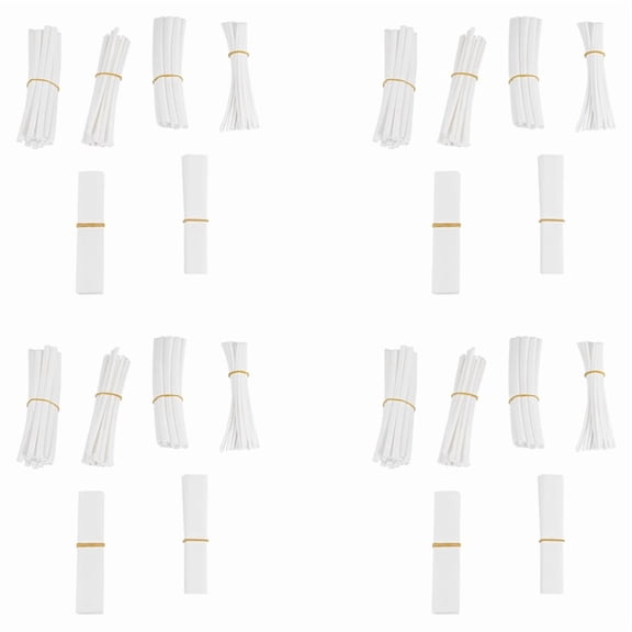400 Pcs Heat Shrink Tube Casing Heat Shrink Tube Color:White,400 pcs x heat shrink tubing,White