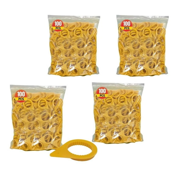 400 Pcs Checkpoint Loose Wheel Lug Nut Indicators for 21mm Nuts High Visibility Yellow 22mm Pointed Studs, Wheel Check Indicator for Commercial Trucks, Enclosed Trailers