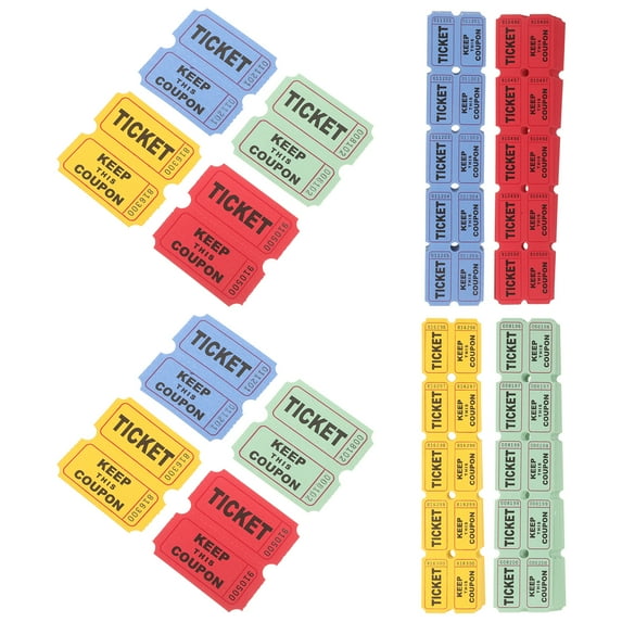 400 Pcs Lottery Draw Tickets Movie Event Tickets Raffle Tickets Labels Event Raffle Tickets Universal Paper Tickets
