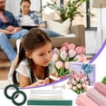 thumbnail image 1 of 400 Pcs Pipe Cleaners Craft,4 Assorted Colors Pipe Cleaners Bulk, Chenille Stems for DIY Flower Making Kit with Floral Wires, Gardening Tape,Stamen& Ribbon, 1 of 9