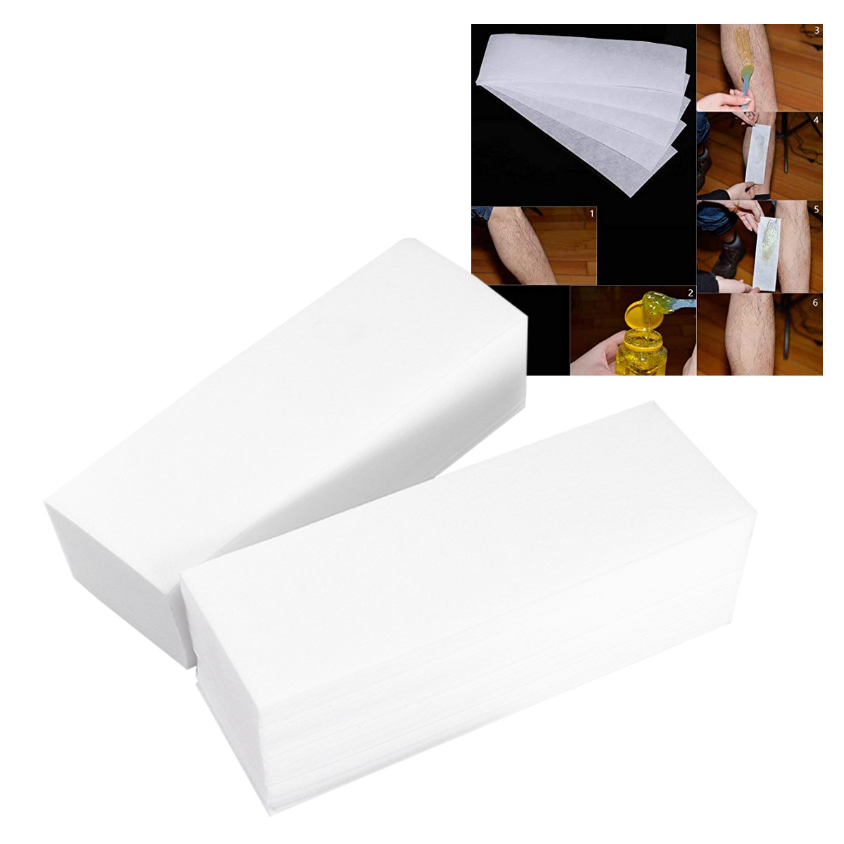 400 Pcs Professional Facial & Body Hair Removal Wax Strips Paper