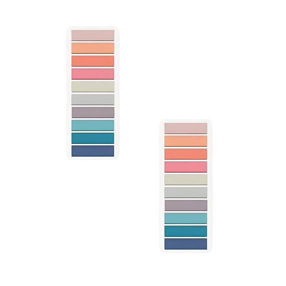 400 Pcs Sticky Index Tabs, Sticky Note Tabs Colored Translucent Writable and Repositionable Book Flags Tabs Strip Index Page Tabs for Page Marking Classify File
