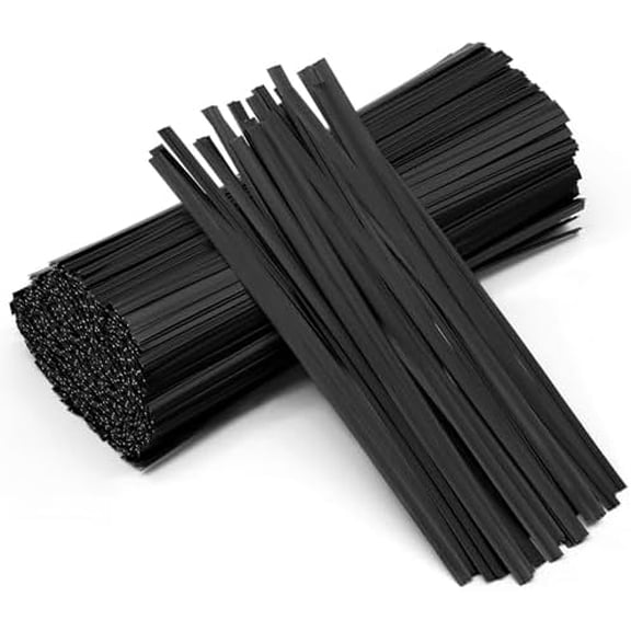400 Pcs Twist Ties for Bags 5" Cable Ties Bag Twist Ties for Cord Twist Bread Ties Reusable Black Plastic Coated Ties Heavy Duty Bread Ties Twist Wire Ties for Household and Office Use