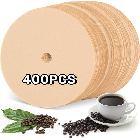 400 Pcs Unbleached Percolator Coffee Filters for Bozeman Percolator, Trianu 3.75" Disposable Coffee Filter Paper Suitable for Camping Home Office Coffee Shops Use