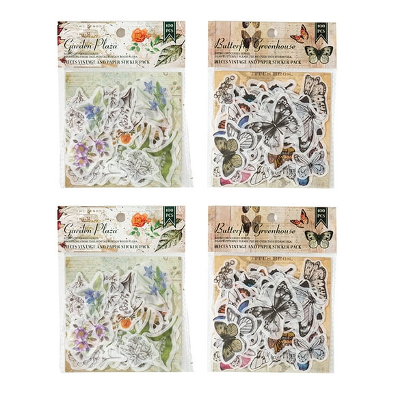400 Pcs Vintage Scrapbooking Supplies Aesthetic Scrapbook Stickers for Journaling, Junk Journal, Scrapbook Paper Bullet Journals Suppliesstyle:style 1;