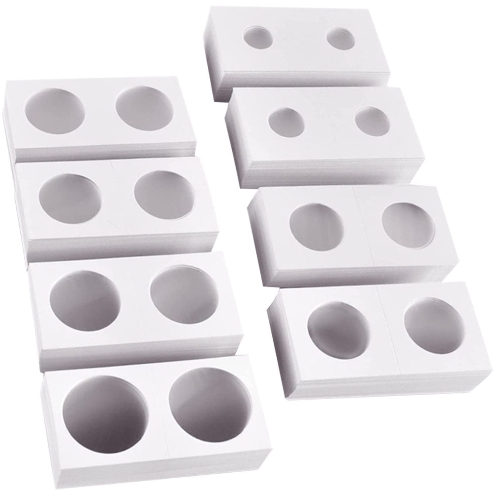 YUNLIGHTS 400 Pcs Clear Holders with Paper Inserts, and Oxidation Resistant Storage Sleeves