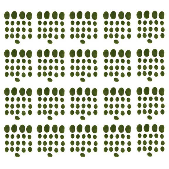 400 Pieces 2 Sizes  Rocks Decorative Faux Green Moss Covered Stones