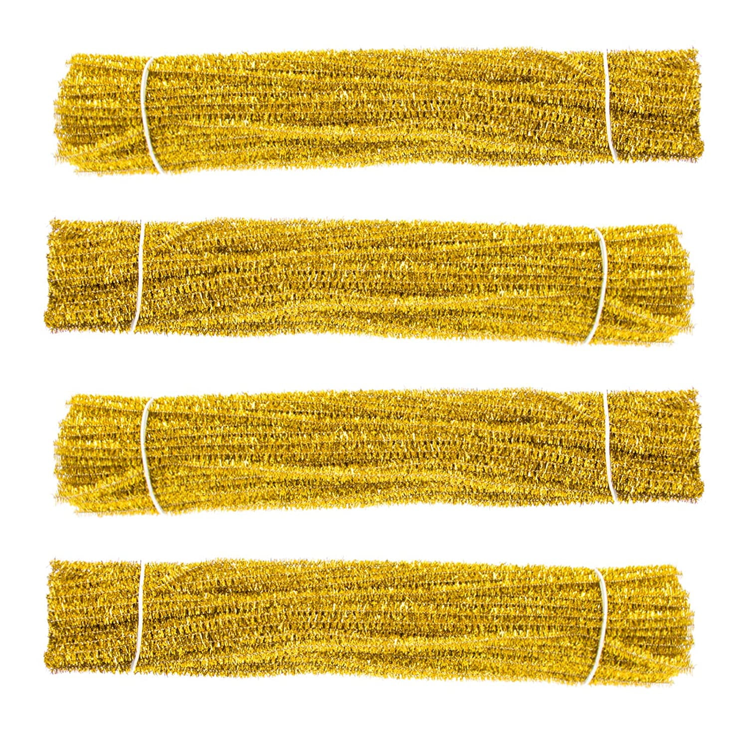 Uxcell 30cm/12 inch Pipe Cleaners Chenille Stems for DIY Art Crafts Golden  Yellow 200 Pack