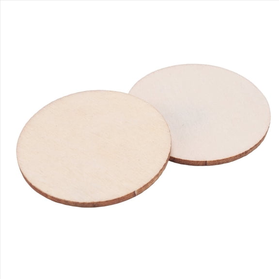 400 Pieces Unfinished Wood Slices Round Disc Circle Wooden Cutouts Ornaments for Craft (1.5 Inch)