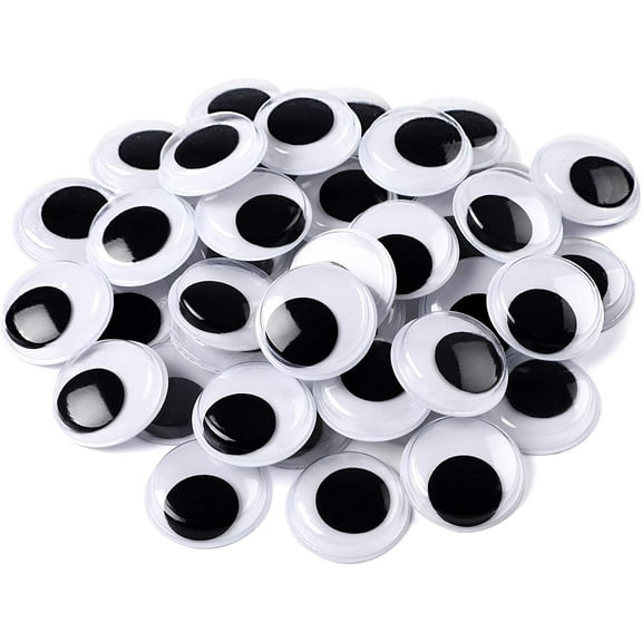 400 Pieces Wiggle Eyes Self Adhesive Black White Googly Eyes for DIY Crafts Decoration (20mm)