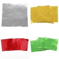thumbnail image 1 of 400 Pieces Wrappers Confectionery Chocolate Wrapper Sweet Wrapping Aluminum Foil Paper Lolly pers Square Sheet 3''x3'', 1 of 10