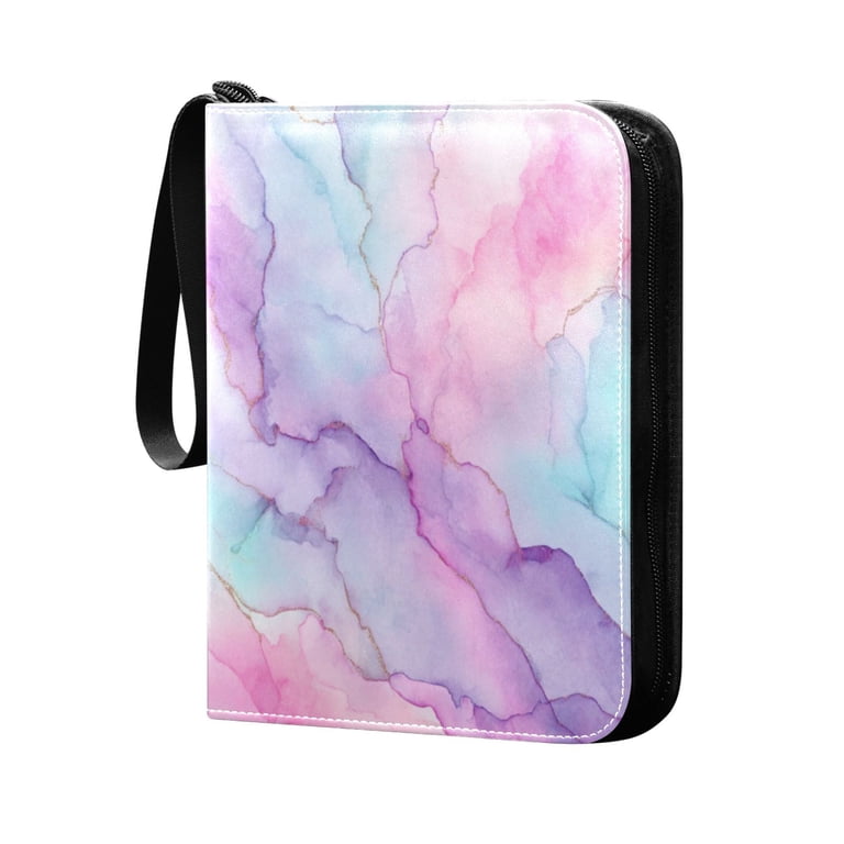 pastel card binder Resiplush 3x3 TCG  360 Pockets with Zipper  PayaShell Built for durability Bazic 3 Ring Binder 1"