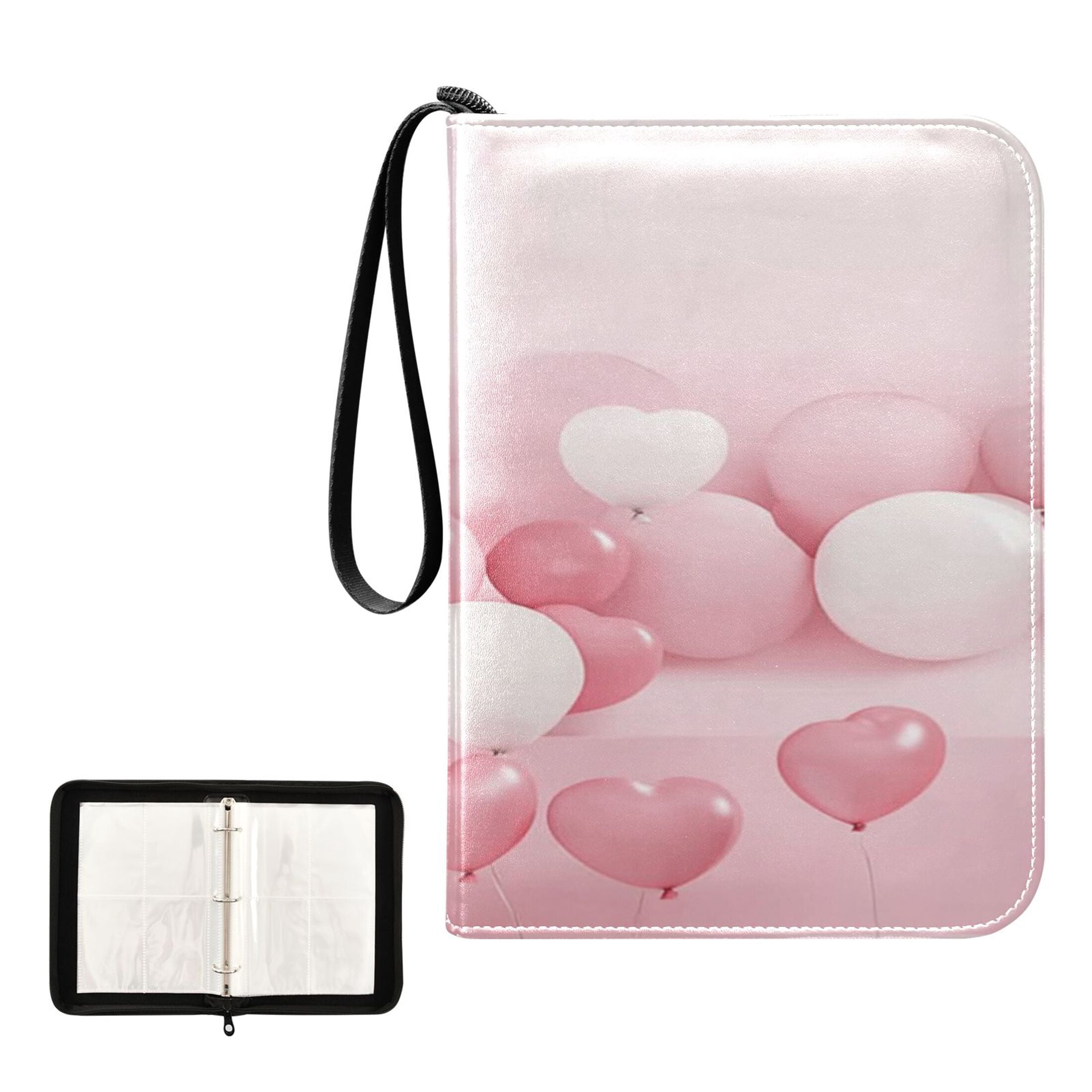 Trading Card Binder Pokemon Pink Bow Card Binder Album - Holds 400 Cards,  Waterproof PU Leather, Removable Sleeves For Trading Cards Waterproof Card  Collection Album