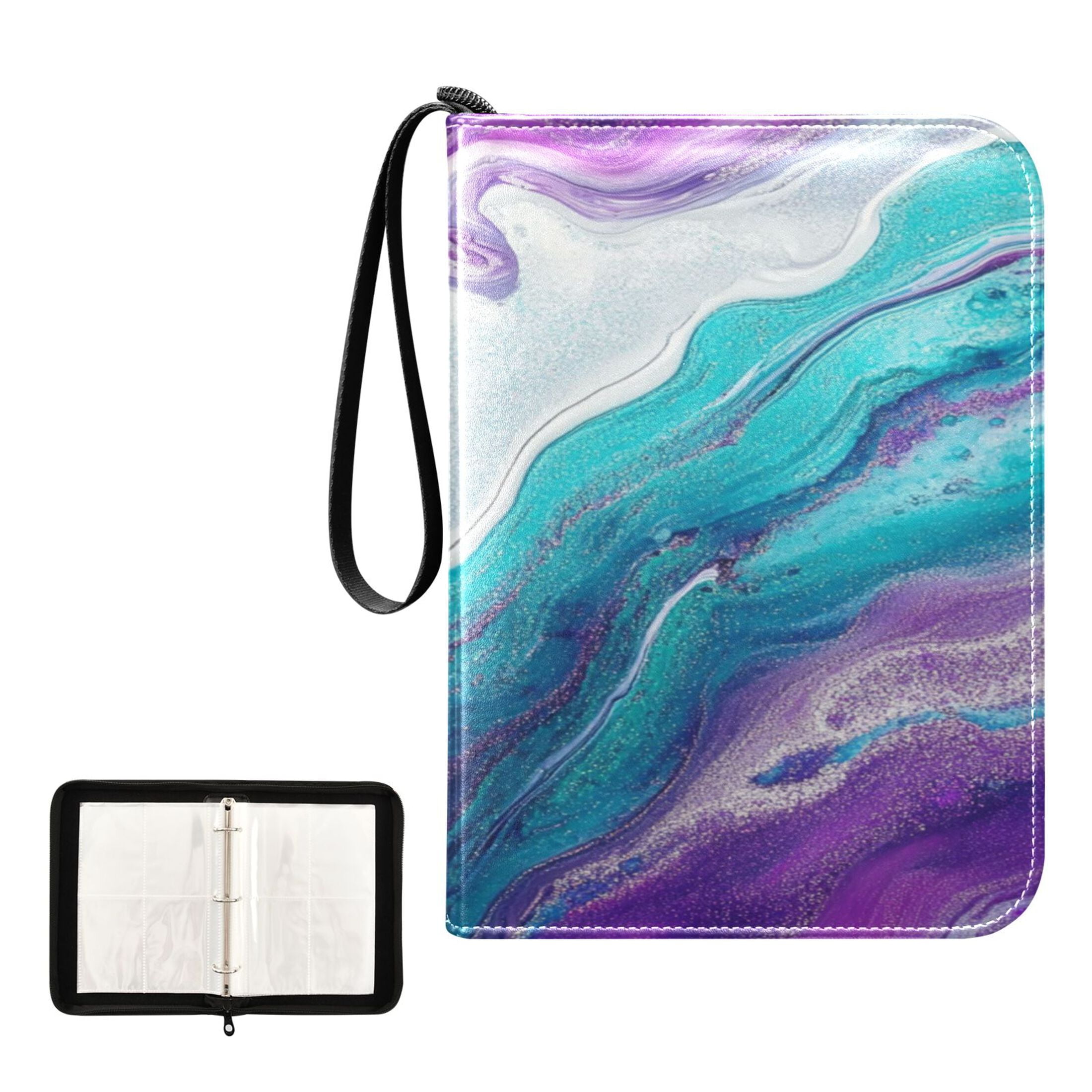 Pokemon Binders For Cards Trading , 400 Cards With 50 Removable Sleeves 4 Pocket Cards Zipper Binder Card Holder Collectors Cards Collector Album For Pokemon Cards Game Cards Sports Cards In | Whizz Card Binder 7 thumbnail image