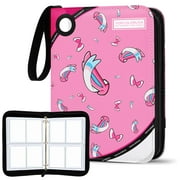 400 Pockets Trading Cards Album,  Scrapbook Bag, Cards Collector Album Holder Fits 400 cards with 50 removable sheets