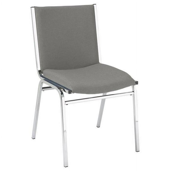 400 Series Armless Stacking Chair with 1 in. Thick Seat, Gray Fabric