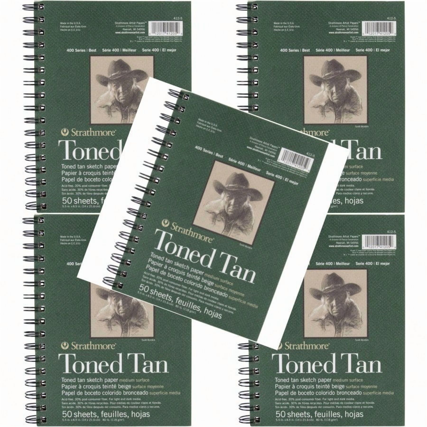 400 Series Sketch Pad Toned Tan 5.5x8.5 inch 50 Sheets - Artist ...