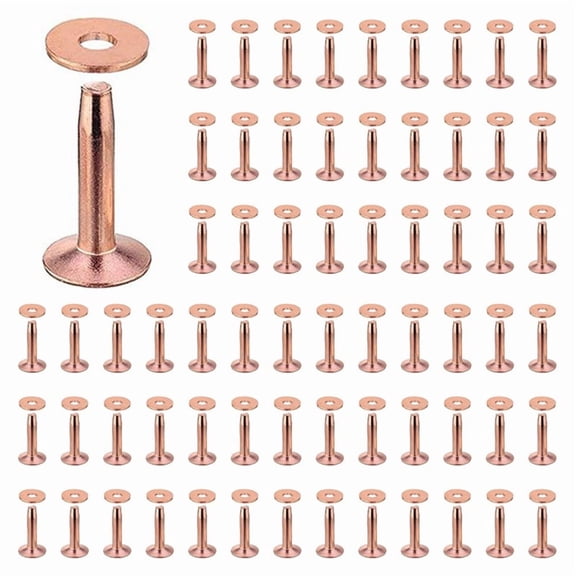 400 Sets Copper Rivets and Burrs Washers Leather Copper Rivet Fastener for Wallets Collars Leather DIY Craft Supplies