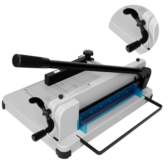 400 Sheet Capacity Guillotine Paper Cutter, 4 CM Cutting Thickness, 12 Inch Cutting Length, Solid Steel Construction Paper Cutter with Sharp Blade for Cutting Paper