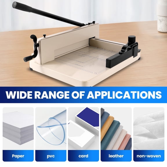 400 Sheet Capacity Paper Trimmer, Guillotine Paper Cutter for Offices and Classrooms, Safety Lock A4 Paper Trimmer with Transparent Guard