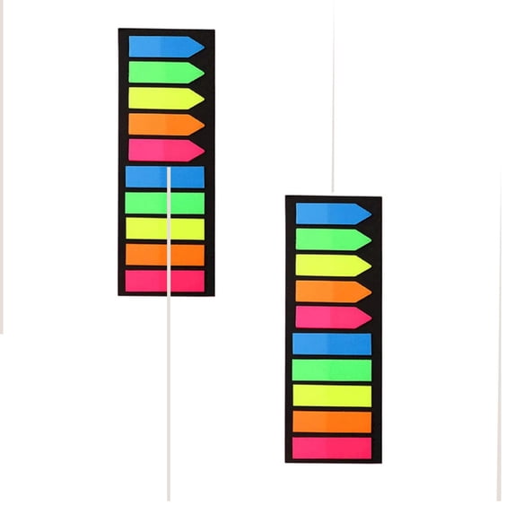 400 Sheets 2 in 1 Markers Sticky Sticky Tabs Colored Sticky Notes Index Tabs Page Markers Flags Annotation Tabs Markers Sticky Index Tabs for Book Annotation, 0.47"x1.73", Flat Head & Arrow