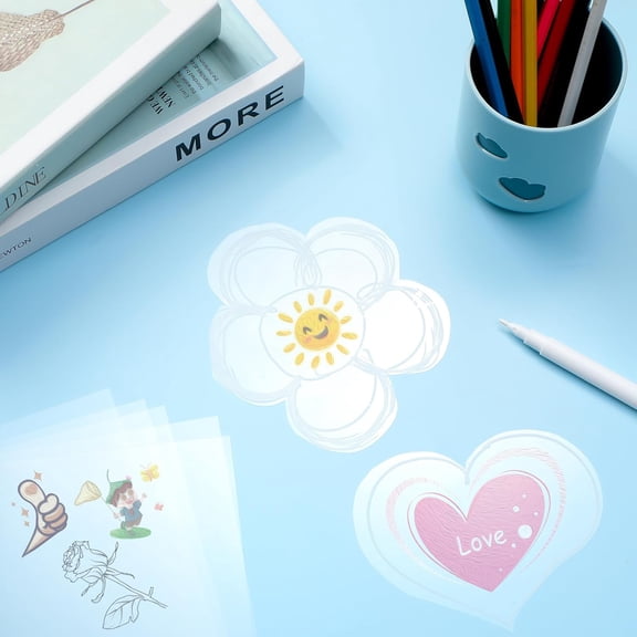 400 Sheets Laser Transparency Film 8.3 x 11.7'', Overhead Projector Film Transparent Paper OHP Clear for Laser Printer and Copier, Photo, Office Supplies Transparent Film A4 Letter Size