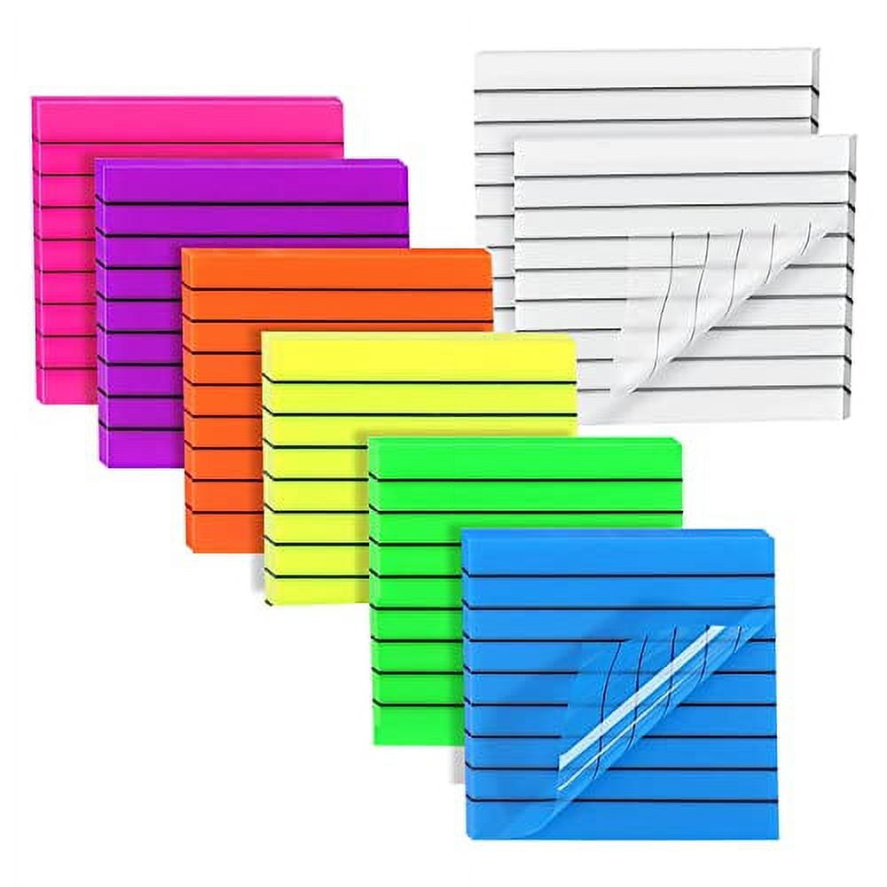400 Sheets Lined Transparent Sticky Notes, 3x3 Inch See Through Sticky