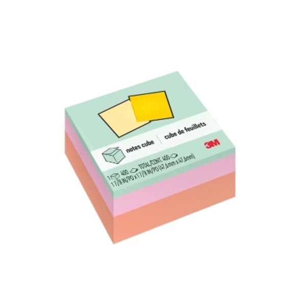 400 Sheets Mini Notes Cube - 2"x2" Easy Tear